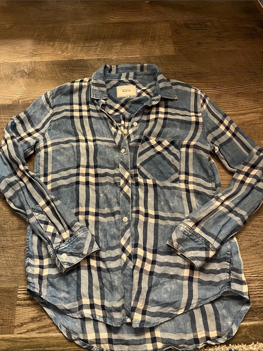 Vintage Rails Blue and Cream Plaid Shirt Size XS
